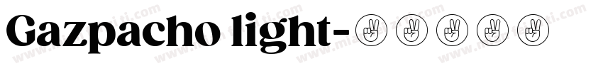 Gazpacho light字体转换